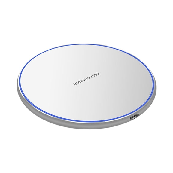 Wireless Charger Compatible with iPhone 16 15 14 13 12 11 Pro Max/Mini/Plus/XR/X/8, 15W Max Fast Wireless Charging Pad Mat for Samsung Galaxy S23/S22/S21/S20/S10, Galaxy Buds,Silver
