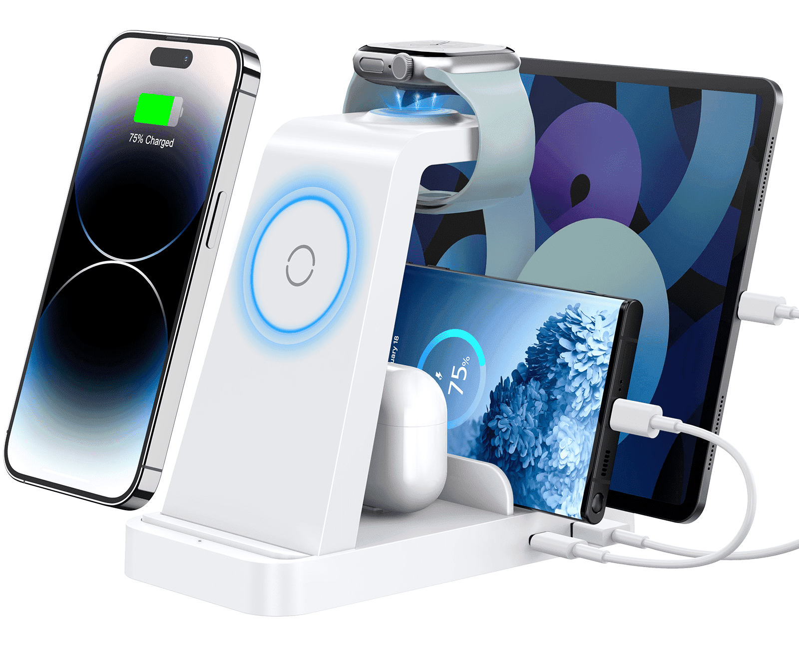 IPEGA PG-IP115 Dual Docking Station – Charger & Speaker For IPhone, IPad, Galaxy, Laptops (HDMI, USB 3.0, Ethernet)