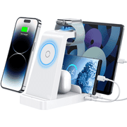 Wireless Charger Compatible for iPhone /Sumsung /Tablets /iPad /Airpods /iWatch Series- ETEPEHI 5 in 1 Charging Station