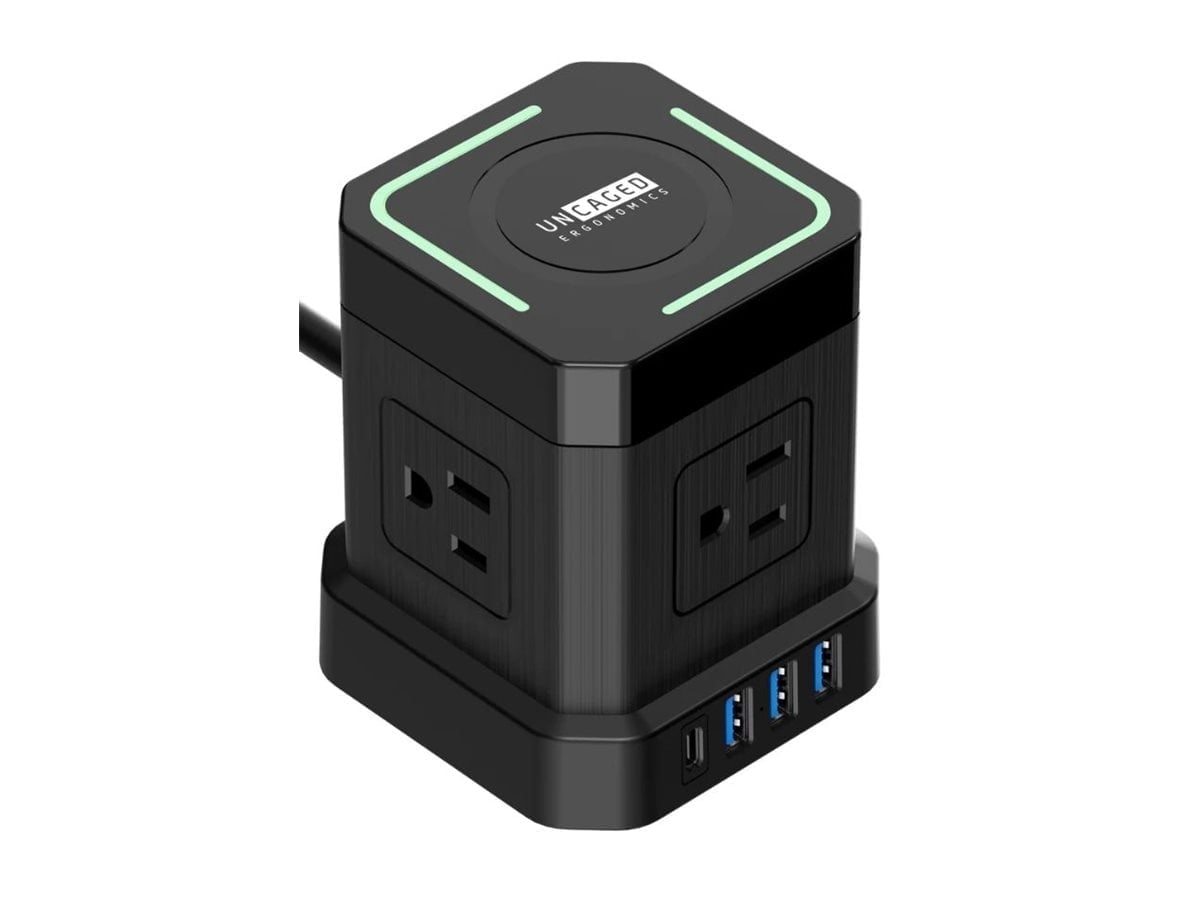 Cube Power Strip With Surge Protection - 10ft Extension Cord, 5 Outlets, 4 USB Ports - View #7
