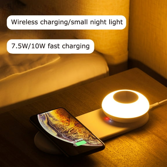 Wireless Charger Desk Lamp, LED Night Light With Magnetic Suction Dimming And Fast Charging Function, Rechargeable Bedside Lamp For Bedroom Wardrobe Office Home Reading Use