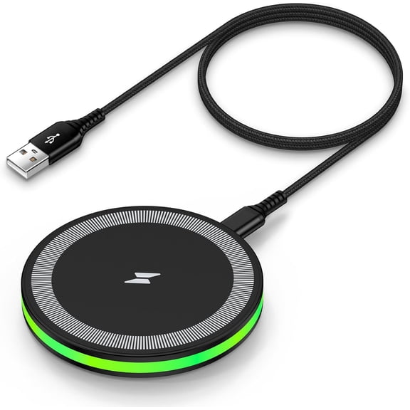 Wireless Charger Fast Charging Pad Android Charging Station Wireless Phone Charger for Android Samsung Galaxy S25 Ultra S25 Plus S25 S24 S23 S22 S21 S20 S10, iPhone 16 Pro Max Plus 15 14 13 12