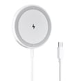 thumbnail image 1 of Wireless Charger, Fast Charging Pad for iPhone, Mag safe Charger Compatible with iPhone 17 16 15 14 13 12 Series, Magnetic Portable Charger for AirPods 4 3 2 Pro, White, 1 of 10