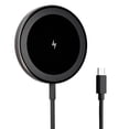 thumbnail image 1 of Wireless Charger, Magnetic Charging Pad for iPhone, Phone Charger Compatible with iPhone 17 16 15 14 13 12 Series, USB C Charger Portable for AirPods 4 3 2 Pro, Black, 1 of 11