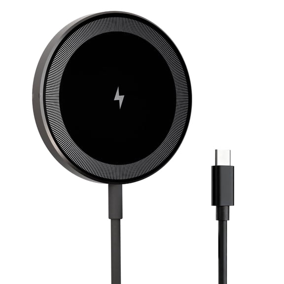 Wireless Charger, Magnetic Charging Pad for iPhone, Phone Charger Compatible with iPhone 17 16 15 14 13 12 Series, USB C Charger Portable for AirPods 4 3 2 Pro, Black