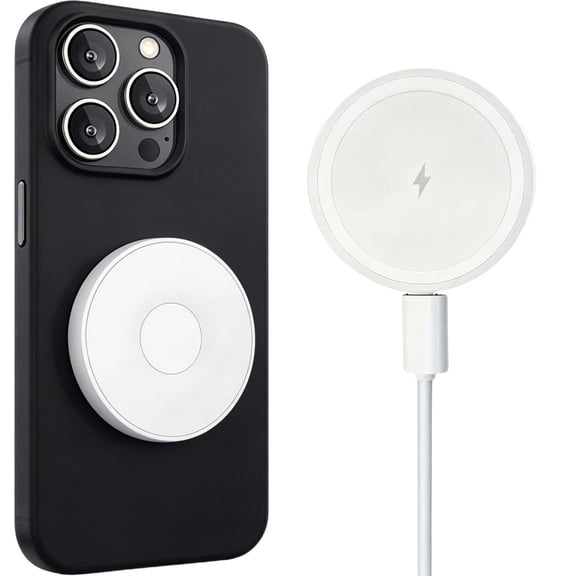 Wireless Charger Pad,15W Fast Magnetic Wireless Charging compatible for iPhone 17/16/15/14/13/12 Series & AirPods Charging Cases,White