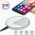 thumbnail image 1 of Wireless Charger,Qi-Certified 10W Max Fast Wireless Charging Pad Compatible with All Qi-Enabled Phones(No AC Adapter) (Black), 1 of 8