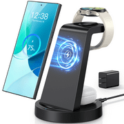 Wireless Charger for Samsung: 3 in 1 Fast Charging Station for Galaxy S24 Ultra/S23 Ultra/S22/S21/Note 20/Z Flip 5/Fold 5, iWatch Charger for Galaxy Watch 6/5/4, Galaxy Buds 2/Pro/+