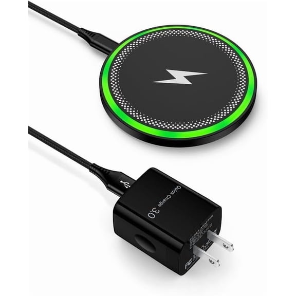 Wireless Charger Samsung S26, 15W Android Wire Less Charging Pad for Galaxy S25 Ultra S25+ S24, Fast Station with Block Google Pixel 10 Pro XL/9a iPhone 17 16 Cargador inalmbrico