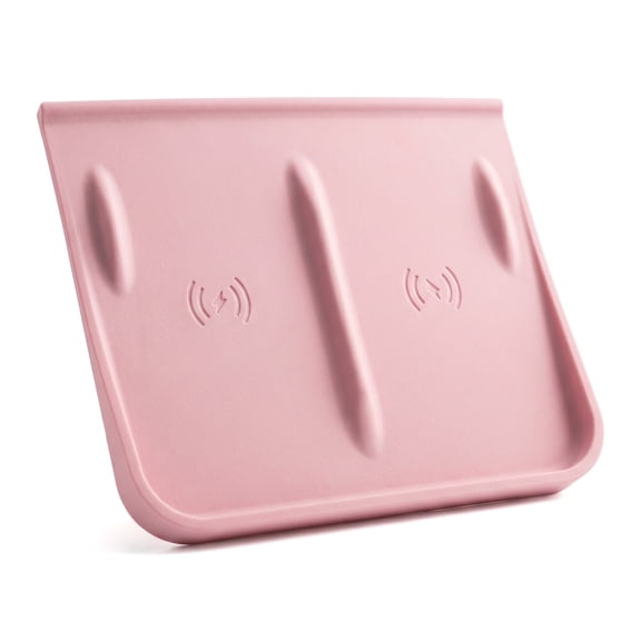 Wireless Charger Silicone Pad for Tesla Model 3 & Model Y, Non-Slip Center Console Charging Mat Interior Protector, Dustproof & Waterproof Auto Accessories, Soft Peony