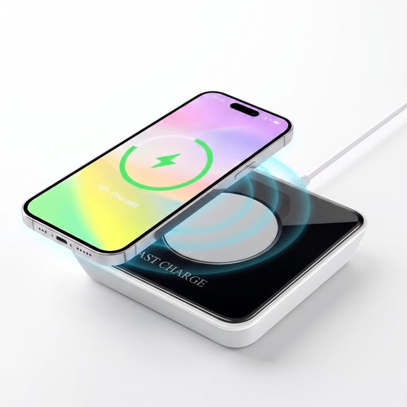 Wireless Charger with Smart Night Light for iPhone & Samsung, Wireless Charging Pad,10W Fast Charger,Travel Wireless Charging Station for iPhone 17/16/15/14/13/12/11 Series