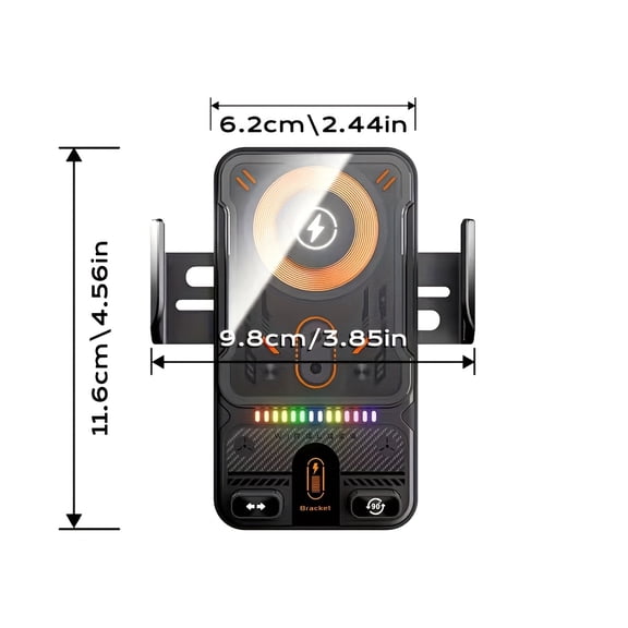 Wireless  Charger, Smart Sensing And Rotating  Phone Holder, One-click 90-degree Rotation, Freely Switch Between Landscape And Portrait Mode,  Phone Holder