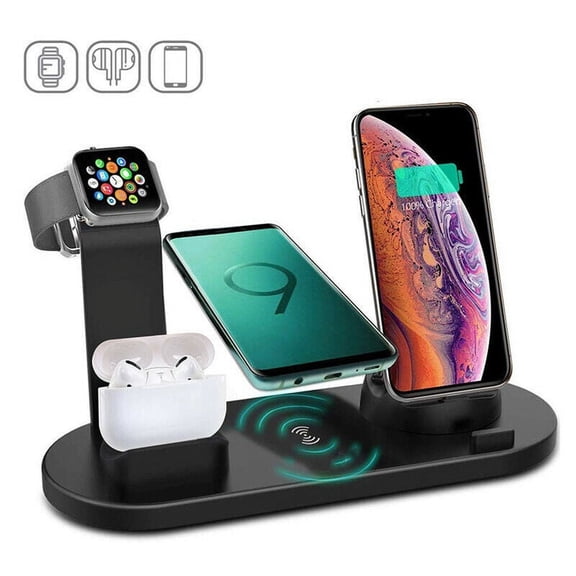 Wireless Charger Stand, 4 in 1 Wireless Charging Station for All Apple Watch Series, AirPods Pro 3/2/1, iPhone 14/14 Plus/13/12/11 Pro/Pro Max/X/XS Max,Samsung Phone