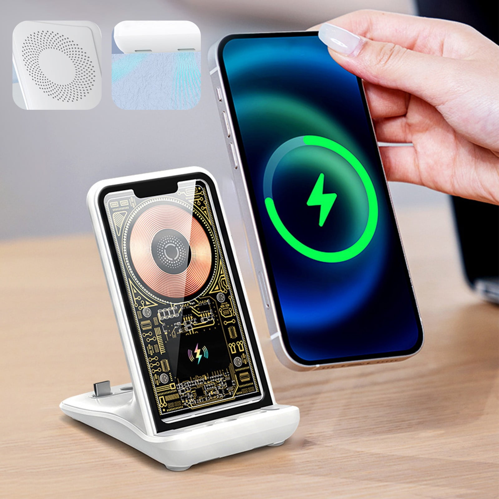 Wireless Charger Stand, Charging Station for Multiple Devices 4 in 1