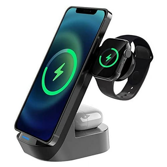 Wireless Charger Stand, FC Physics 3 in 1 Wireless Charging Station for Apple Products Charger Station for iWatch 6/SE/5/4/3/2, Airpods Pro/2, iPhone 13/13 Pro/12/12 Pro/11 Series/XS Max/XR/XS/X/8