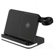 Wireless Charger Station For Samsung Z Fold 5, 4 in 1 Foldable Fast Charging Stand Dock for Galaxy Z Fold 4/3, Z Flip 5/4/3, S24/S23/S22, Note20/10 Ultra, Watch 6/5/Pro/4/3, Earbuds 2/2 Pro/Live