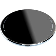 Wireless Charger Thin Aviation Aluminum Computer Numerical Control Technology Fast Charging Pad Light Blue NO AC Adapter