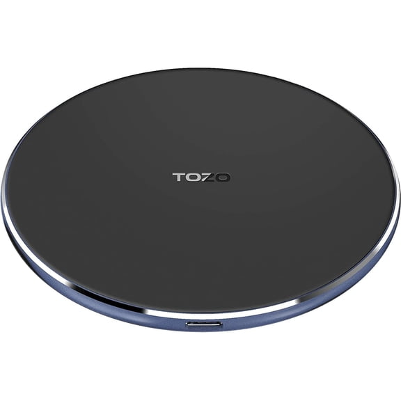 Wireless Charger Thin Aviation Aluminum Computer Numerical Control Technology Fast Charging Pad Royal Blue (NO AC Adapter)