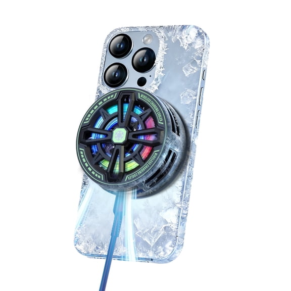 Wireless Charger, Wireless Cooling Charger for iPhone 17 16 15 14 13 12, for AirPods 4 3 2, 10W Wireless Charging Pad with Built-in Fan, Phone Cooler for Gaming, Black