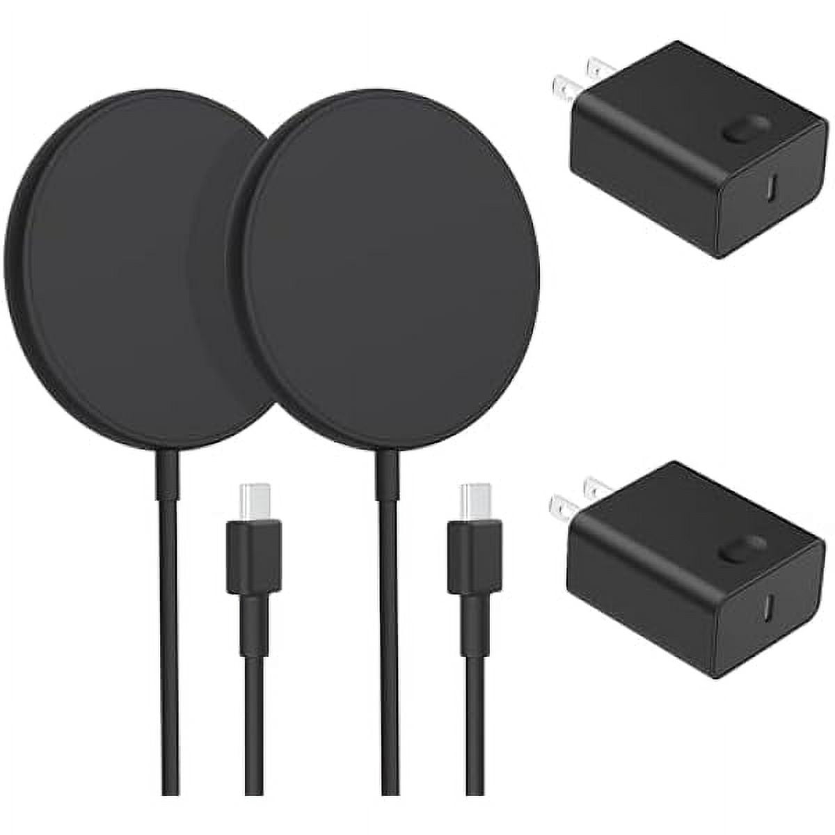 Wireless Charger for iPhone 16 15 Pro Max, 15w 2 Pack Compatible with Magsafe Charger for iPhone 16 15 Pro Max/15 Pro/15/15 Plus/14/13/12 Series AirPods 3/2/Pro/Pro 2, with 20W USB C Wall Charger