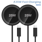 25W Wireless Charger, Qi2.2 Fast Charging Pad for iPhone 18 17 16 15 13 14 12 Series, Magnetic Portable Charger for AirPods 4 3 2, Ideal for Travel Home Office,