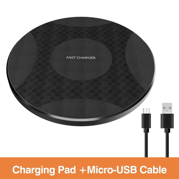 Wireless Charger for iPhone, Charging Pad for Compatible with iPhone 17 16 15 14 13 12 11 Pro Max/Mini/Plus/XR/X/8, Portable Charger for AirPods 4 3 2 Pro, Black