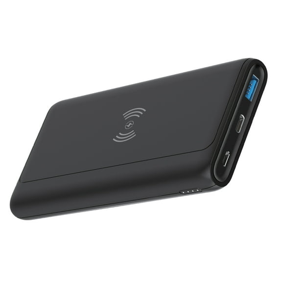 Wireless Charging 10000mAh Power Bank for iPhone 15/Pro/Max/Plus - Backup Battery Portable Charger Slim 2-Port USB