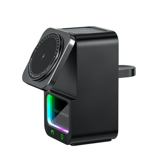 Wireless Charging Base for iPhone/Samsung Fast Charger Stand for AirPods Pro 2 3 Smartphone 15W-Black