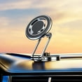 thumbnail image 1 of Wireless Charging Car Phone Holder, Foldable & Extendable Magnetic Mount, Fast Charging Qi-Compatible, Aluminum Alloy Base, 1 of 1