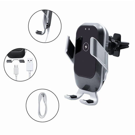 Wireless Charging Car Vent Phone Mount - Smart Infrared Sensor & Gravity Auto-Lock Holder for Hands-Free Navigation & Charging