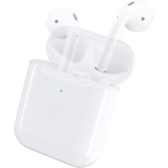 White True Wireless Bluetooth Earbuds with LED Indicator & Function Button Charging Case, Semi-In-Ear Stereo Headphones for Daily Commute, Workouts, Travel & Hands-Free Calls