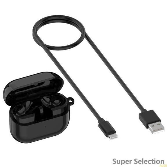 Wireless Charging Case With LED Light, Protective Hard Shell Storage Box - Shockproof Portable Fast Charging Cover Compatible With Most Bluetooth Earbuds,Black,For Buds3 R530,funny