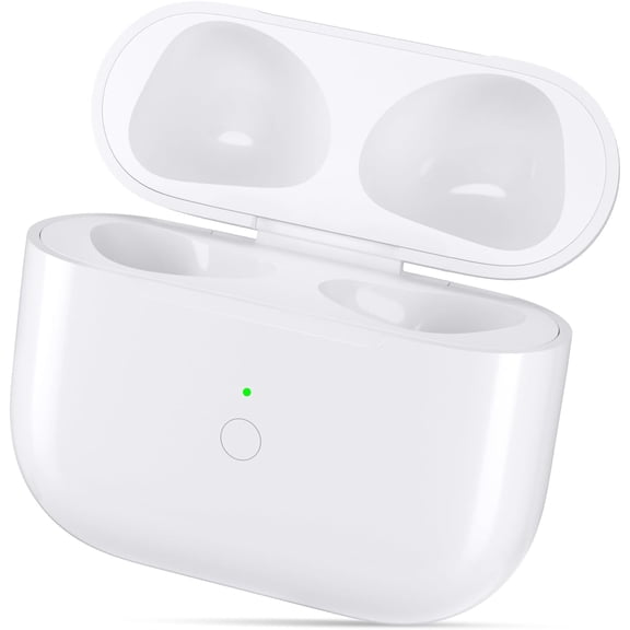 for Wireless Charging Case Replacement Compatible with AirPods 3, Qi-Certified for AirPods 3rd Gen Charger Case, Bluetooth Pairing Sync Button, 600 Mah Built-in Battery, White.
