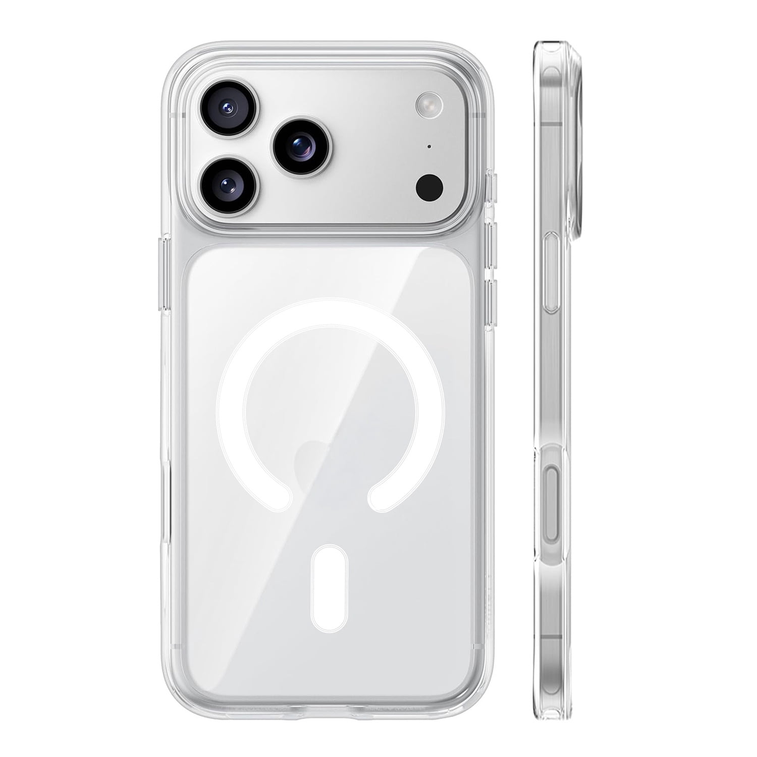Wireless Charging Clear Case with IC Chip for iPhone 17 Pro Max