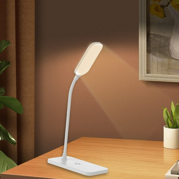 Wireless Charging & LED, 10.0x6.3x3.3 Inch Table Lamp, 15W with Eye Protection for Desk
