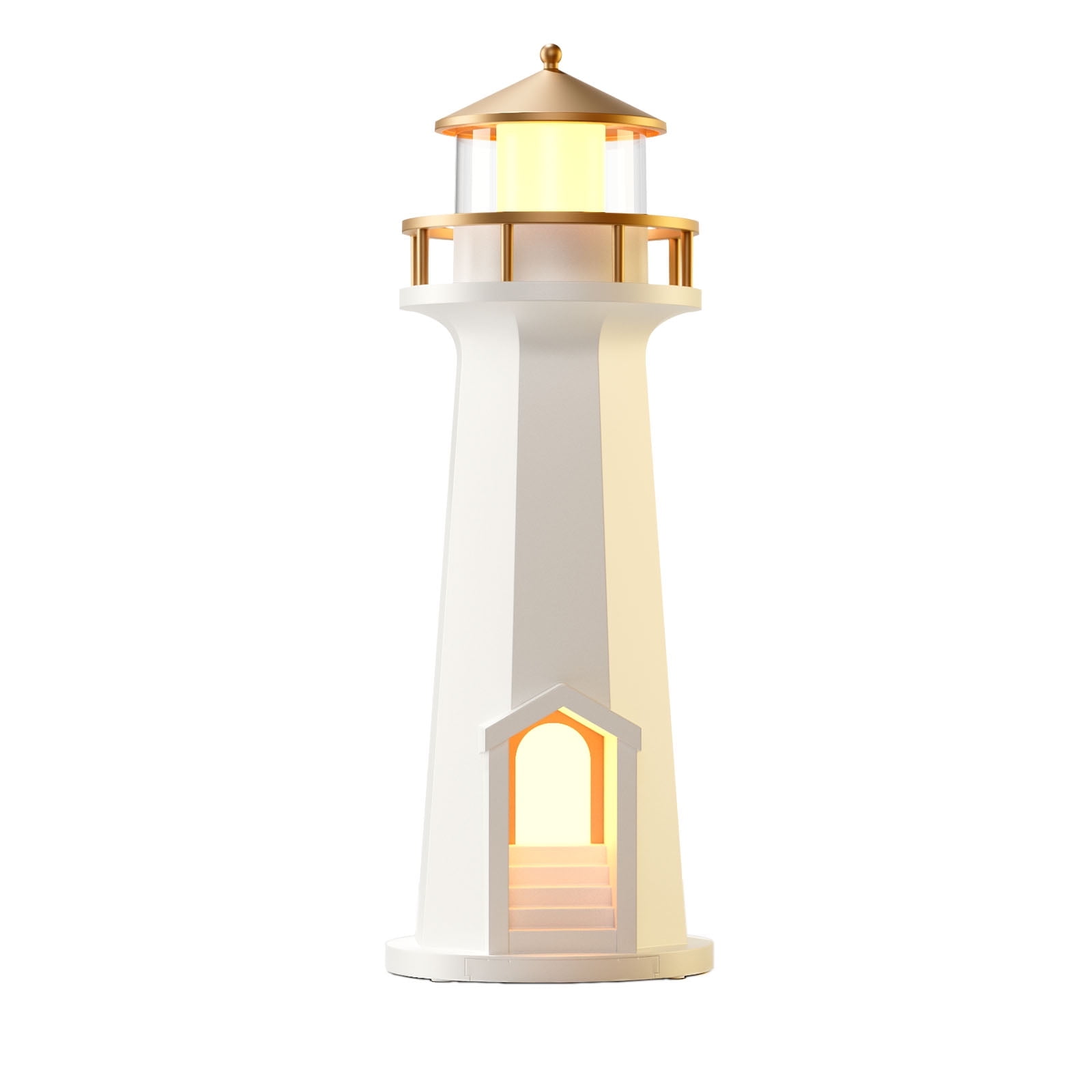 Wireless Charging Lighthouse Night Light | Bluetooth Speaker + Sleep Aid Light with Moon Projection Function, Bedroom Decorative Lighting Gift
