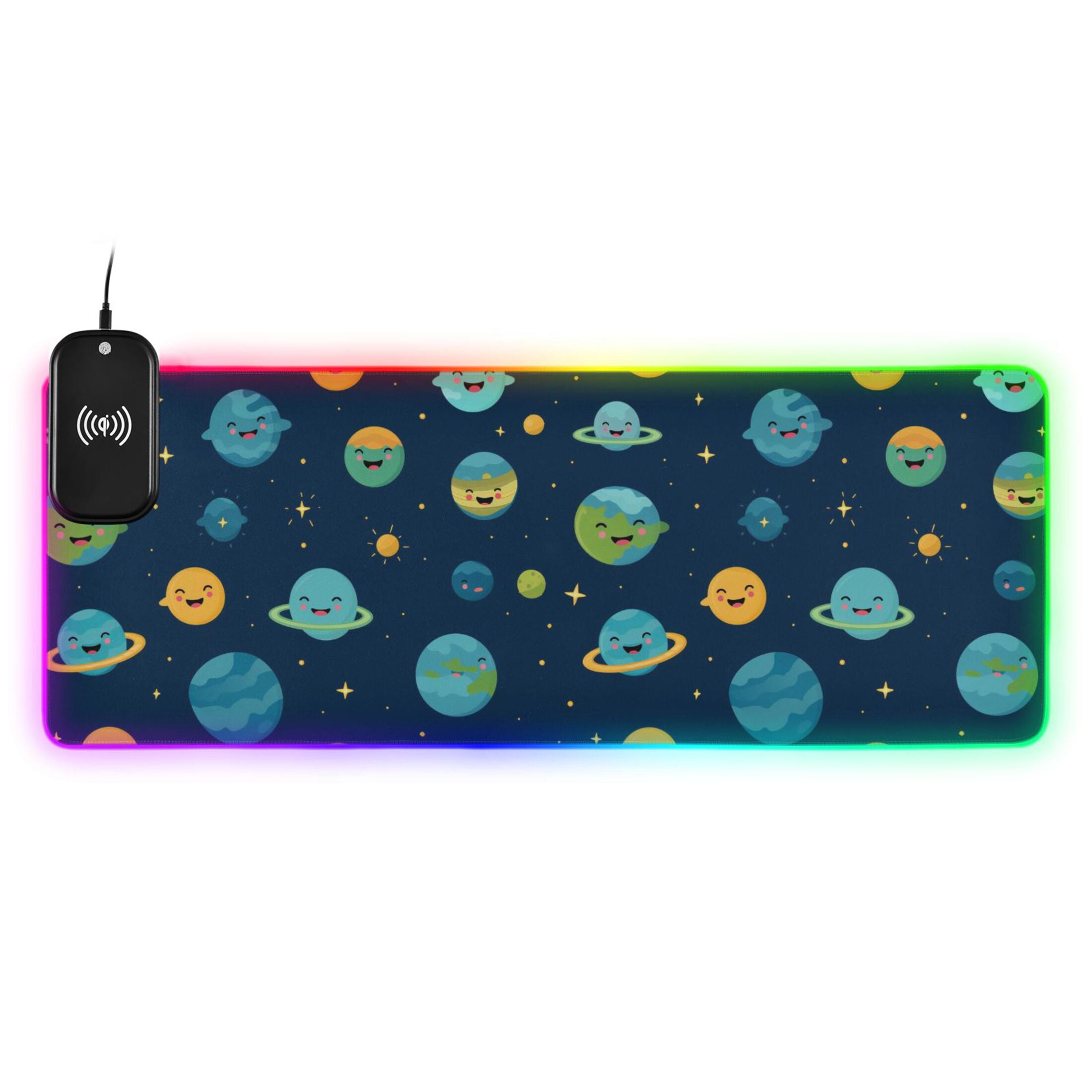 Wireless Charging Mouse Pad Large RGB Gaming Desk Mat 13 Light Modes Mousepad 31 5x11 8 Iceberg Floating Sea