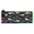 thumbnail image 1 of Wireless Charging Mouse Pad Large RGB Gaming Desk Mat 13 Light Modes Mousepad 31.5x11.8 Shark Outline, 1 of 6