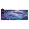 thumbnail image 1 of Wireless Charging Mouse Pad Large RGB Gaming Desk Mat 13 Light Modes Mousepad 31.5x11.8 Whale in Underwater World, 1 of 6