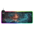 thumbnail image 1 of Wireless Charging Mouse Pad Large RGB Gaming Desk Mat 13 Light Modes Mousepad 35.4x15.7 Digital Map, 1 of 6