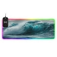thumbnail image 1 of Wireless Charging Mouse Pad Large RGB Gaming Desk Mat 13 Light Modes Mousepad 35.4x15.7 Sea Wave, 1 of 6