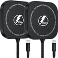 thumbnail image 1 of Wireless Charging Pad 25W Wireless Charger Compatible with iPhone 17/16/15/14/13/12 Series & AirPods, Qi2.2 Fast Charging Pad,2 Pack Black Magnet Charger Stand, 1 of 8