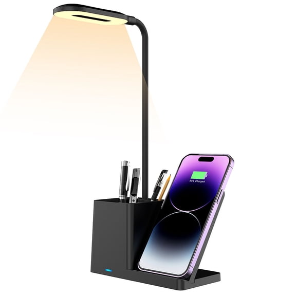 3 in 1 Wireless Charging Pad Fast Charger Stand for Smartphones Smartwatches & Earbuds-Black