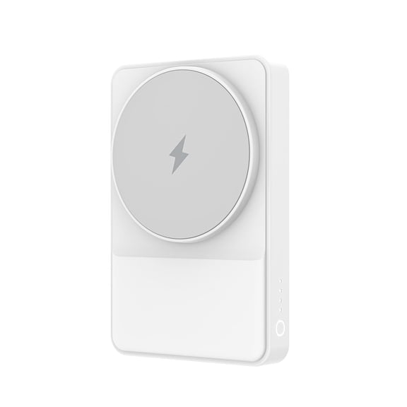 Wireless Charging Power Bank — 5000mAh Portable Wireless Charger | 2-in-1 Wireless & USB-C Fast Charging Power Bank | Compatible with iPhone 17/16/15/14/13/12 Series & AirPods (White)