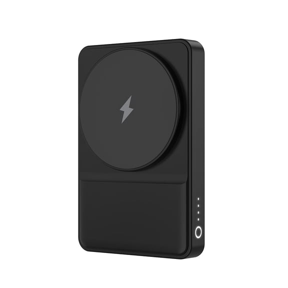 Wireless Charging Power Bank — 5000mAh Portable Wireless Charger | 2-in-1 Wireless & USB-C Fast Charging Power Bank | Compatible with iPhone 17/16/15/14/13/12 Series & AirPods (Black)