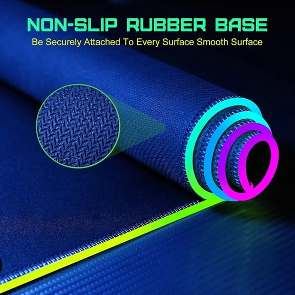 Wireless Charging RGB Gaming Mouse Pad 15W, LED Mouse Mat 800x300x4MM, 10 Light Modes Extra Large Mousepad Non-Slip Rubber Base Computer Keyboard Mat for Gaming, MacBook, PC, Laptop, Desk