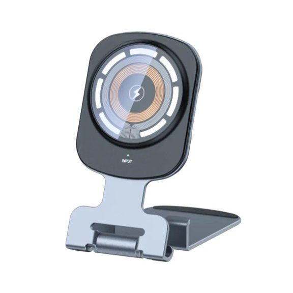 Wireless Charging Stand for iPhone, Fast Charger Stand for AirPods Pro 2/3 Smartphones 15W-Transparent