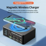 Wireless Charging Stand with Cable and Charger Magnetic,wireless fast charging base, multifunctional interface charger