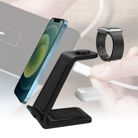 Wireless Charging Station 3 In 1 Charging Station For Multiple Devices 15W Wireless Charger Stand IOS/Android