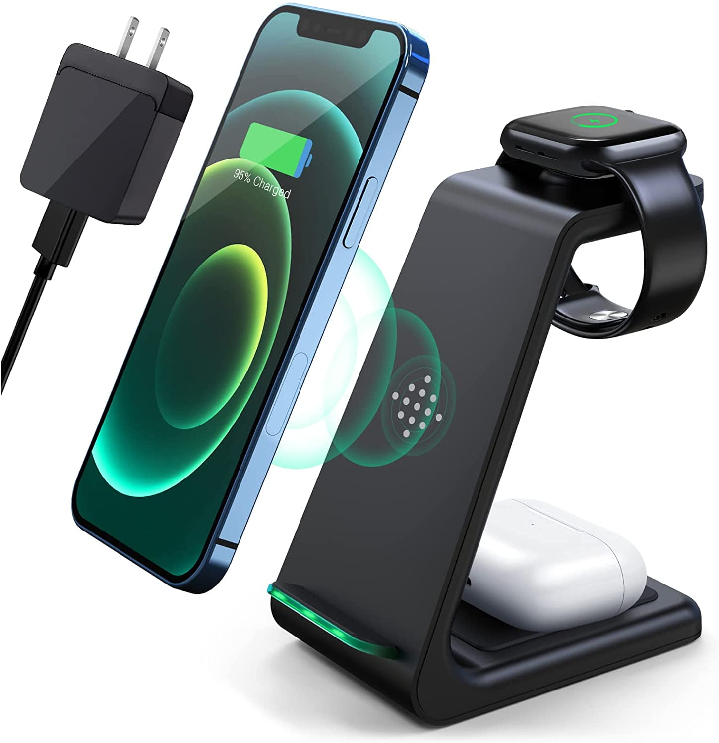 Wireless Charging Station,3 in 1 Fast Charging Station,Wireless Charger